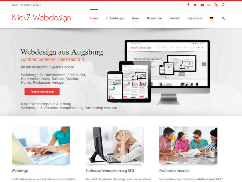 Klick7 Webdesign, Magellanstr. in Augsburg