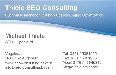 SEO Consulting Thiele, Vogelmauer in Augsburg