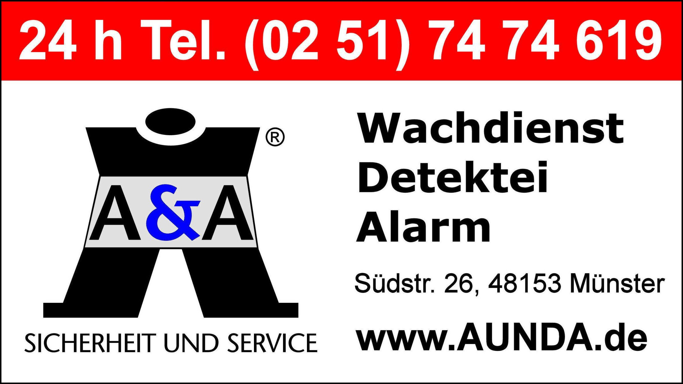 A & A Sicherheit und Service ® Sicherheitsdienst • Security • Alarm • Detektei, Südstraße in Münster