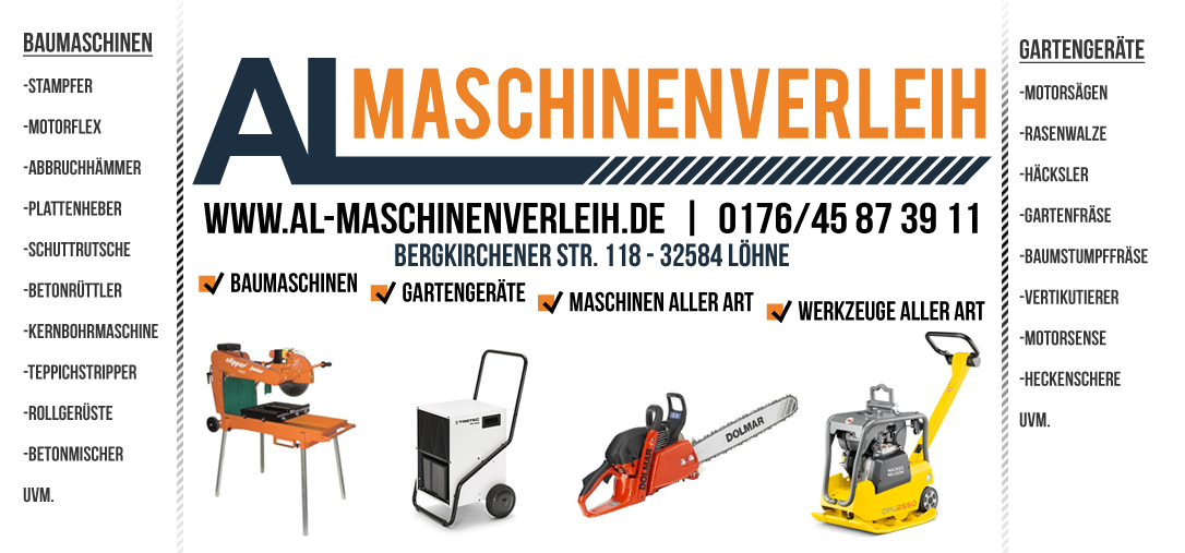 AL Maschinenverleih, Bergkirchener Straße in Löhne