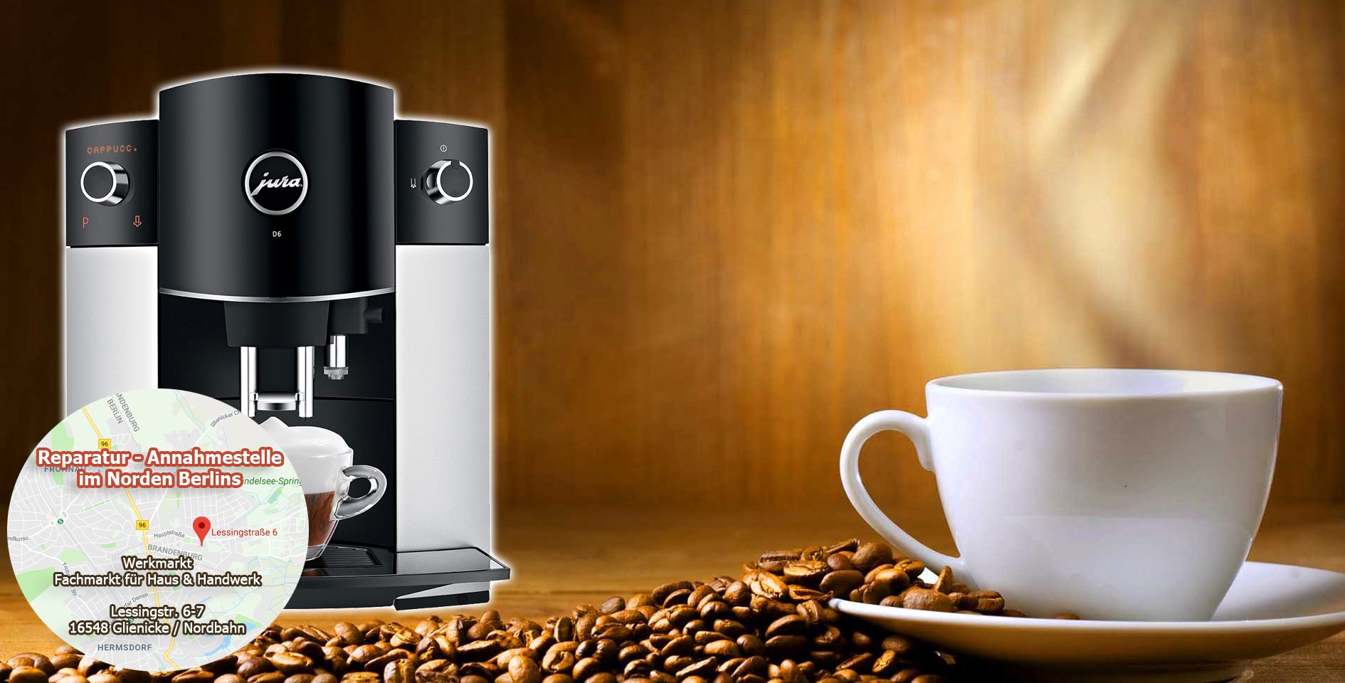 Jura Kaffeevollautomaten Kundendienst Berlin, Lessingstraße in Glienicke/Nordbahn