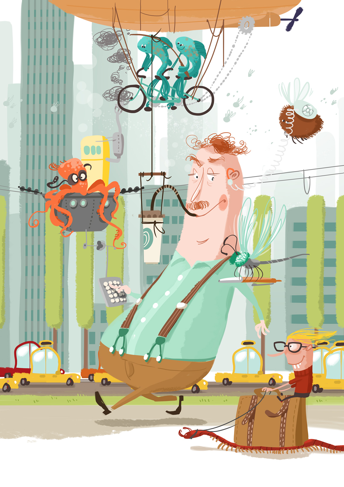 Michael Mantel - Illustration und Storyboard, Dorfstrasse in Barum