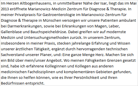 Gastroenterologie München Bogenhausen - Dr. med. Christof Pfundstein, Törringstraße in München