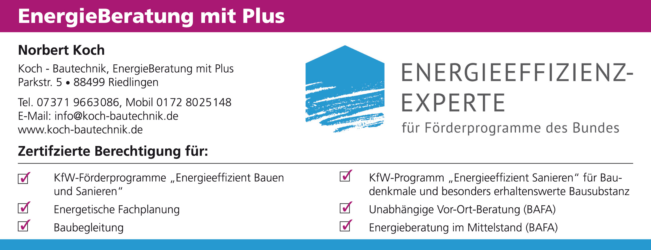 Koch-Bautechnik, Parkstraße in Riedlingen