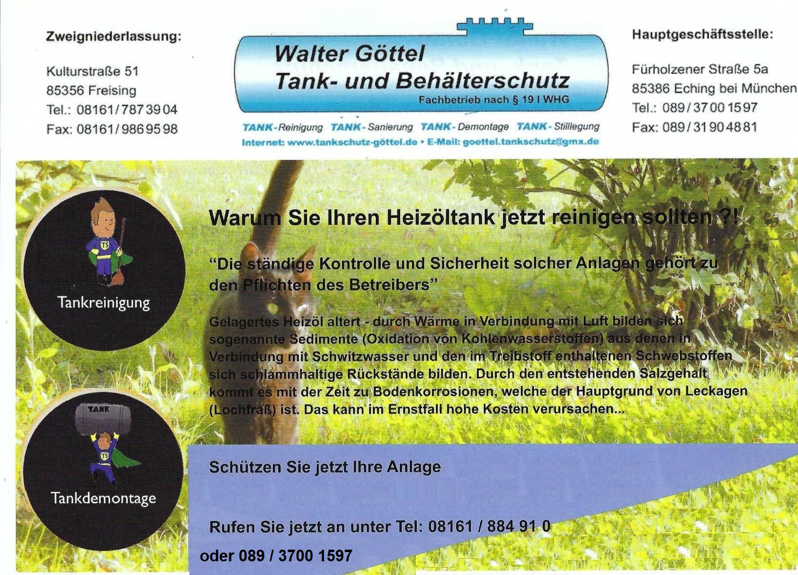 WalterGöttel Tank- und Behälterschutz, Kulturstraße in Freising