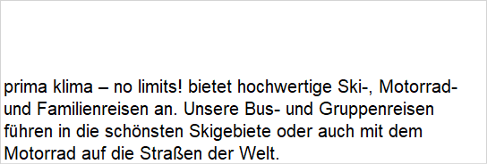 prima klima - no limits! travel & event GmbH, Hauptstraße in Berlin