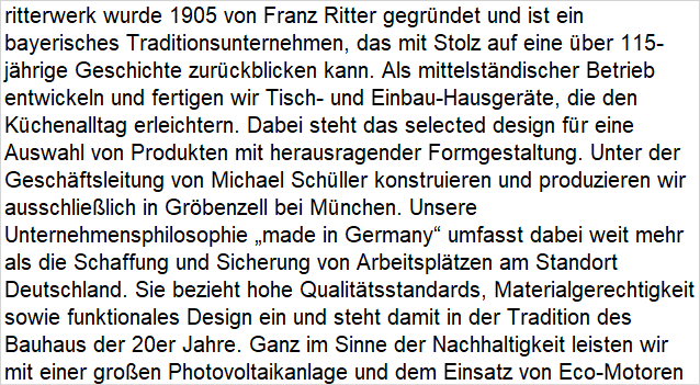 ritterwerk GmbH, Industriestraße in Gröbenzell