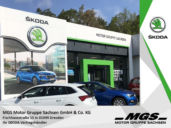 Skoda @ MGS Motor Gruppe Sachsen GmbH & Co. KG, Fischhausstraße in Dresden