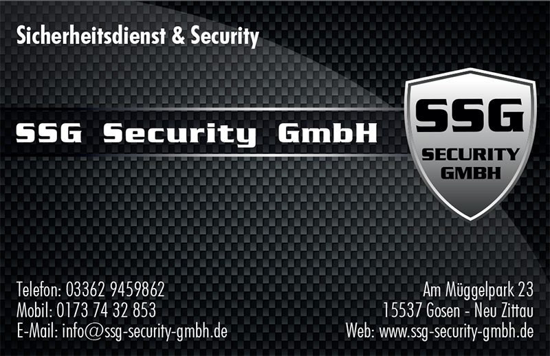 SSG Sicherheitsdienst & Security GmbH, Am Müggelpark in Gosen-Neu Zittau
