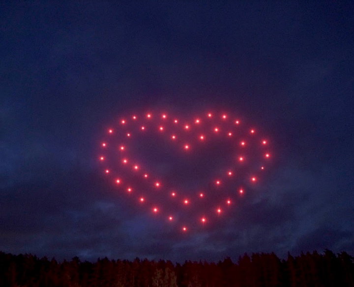 1001-Drohnenshow, Warthweg in Neckarsulm