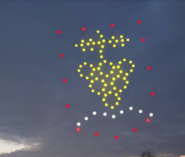 1001-Drohnenshow, Warthweg in Neckarsulm