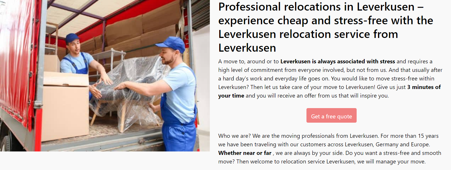 Umzugsservice Leverkusen, Lützenkircher Weg in leverkusen