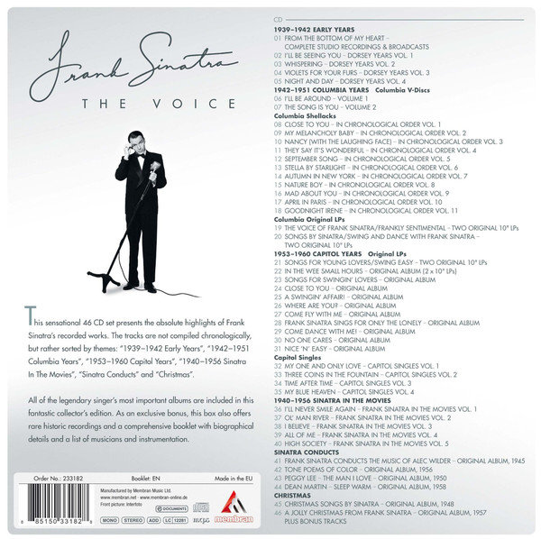 ★☆ 新品！Over Twenty Years in Music Frank Sinatra - The Voice - Over Twenty Years In Music 1939