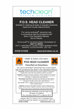 P.O.S. Head Cleaner Label