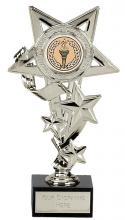 15CM SILVER STAR HOLDER 