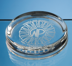 9cm Round Glass Paperweight