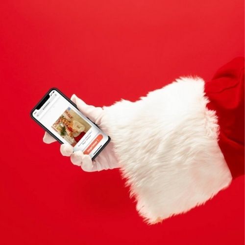 La main du pere noel qui