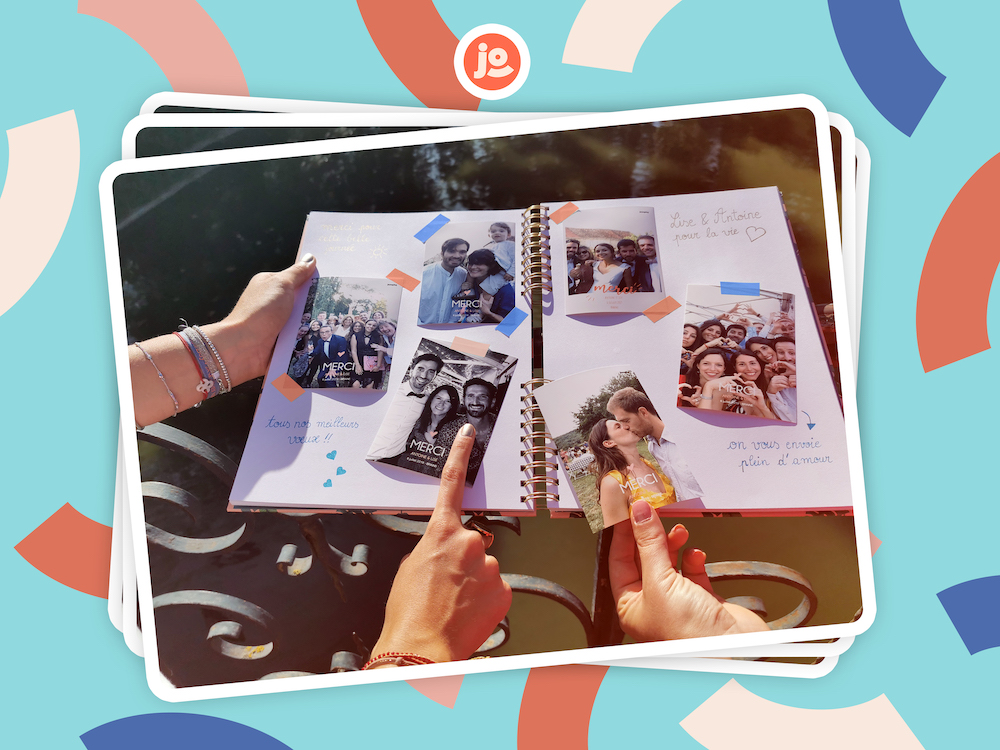 A l'occasion d'un mariage, plusieurs photos prisent par le photomaton de Josepho, sont collées dans un livre d'or.