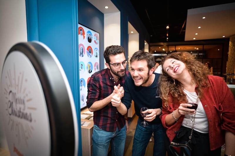 Borne a selfie pendant evenement d'entreprise