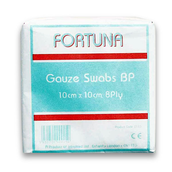 Gauze Swabs BP 10x10cm 8 ply 100pcs
