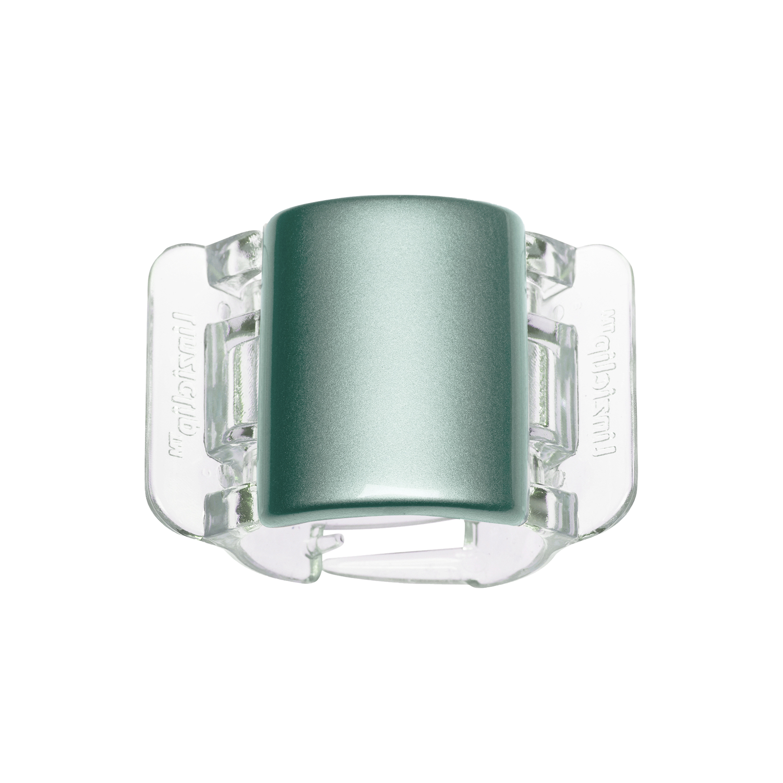 Linziclip Midi Pearlised Green Centre Green Clear Hair Clip