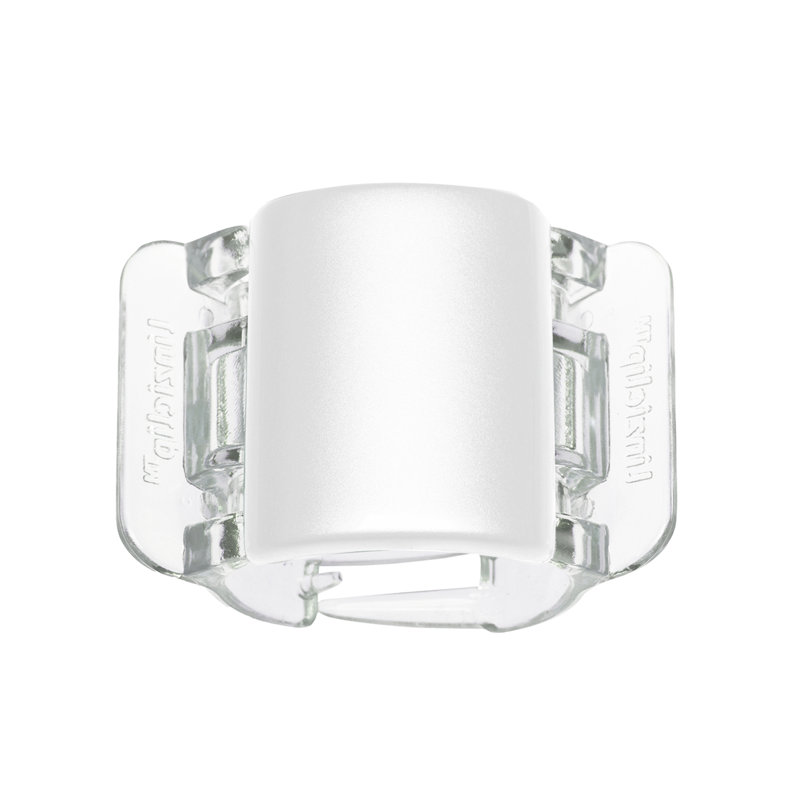 Linziclip Midi Pearlised White Centre Clear Hair Clip