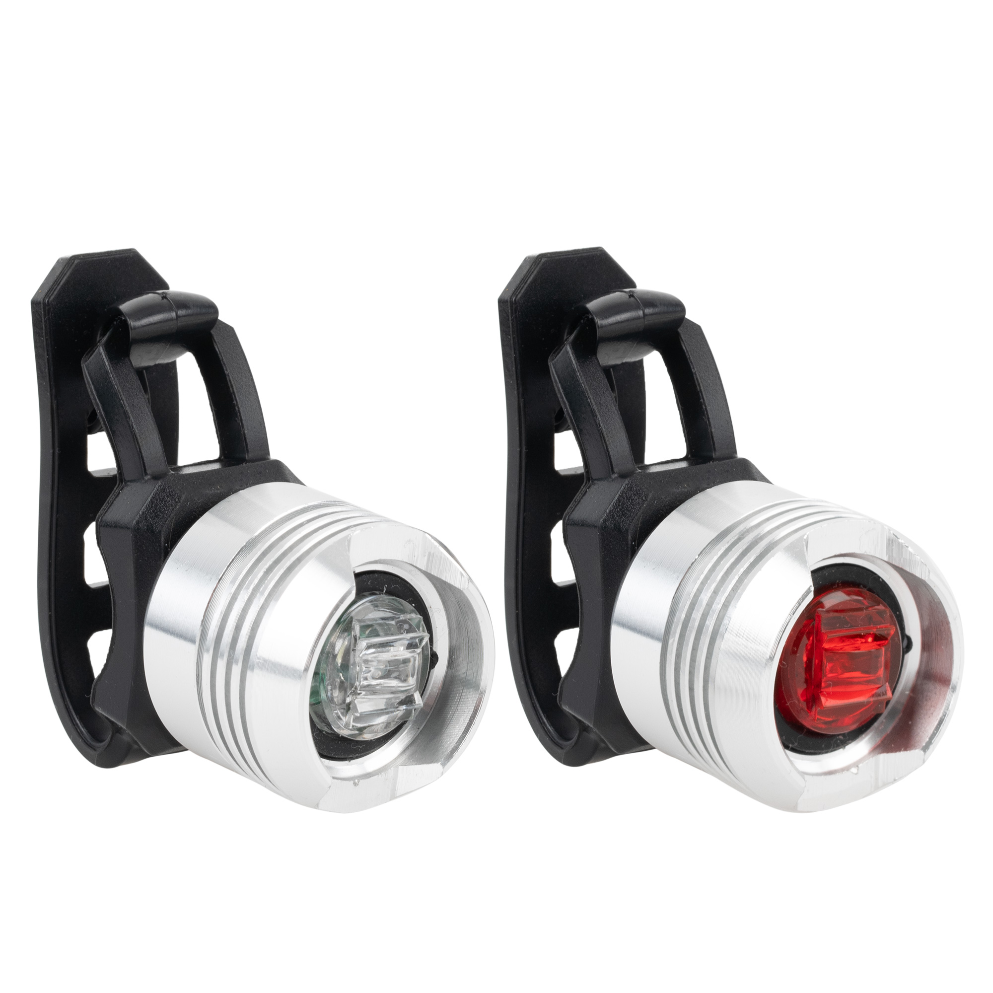 OXFORD ULTRATORCH BRIGHTSPOT F & R LED LIGHT SET  SILVER