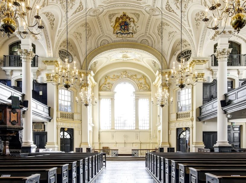 Church interior facing the East Window