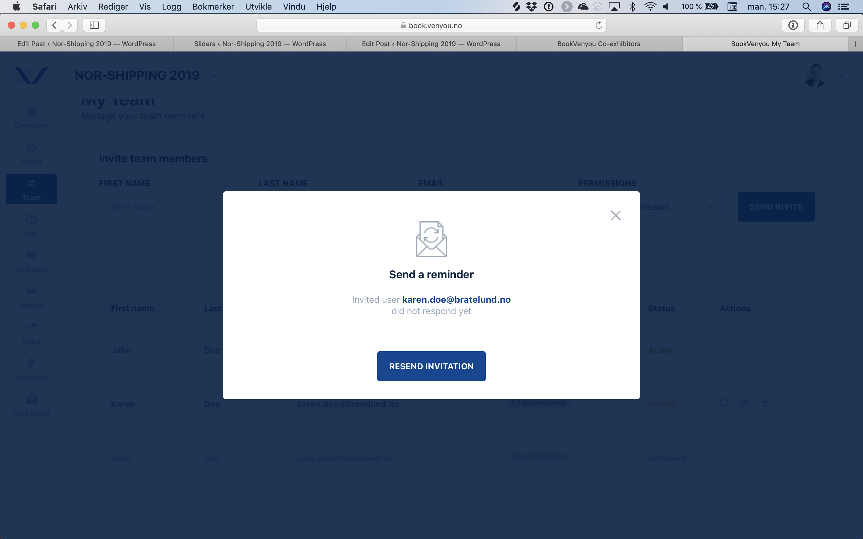 RESEND INVITATION