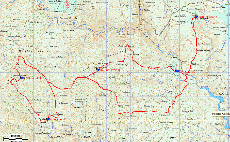 Ruta Roblecasa - San Cristobal - La Vihuela - Cabeza Vieja