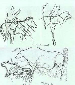 Grabado de la Cueva de los Casares