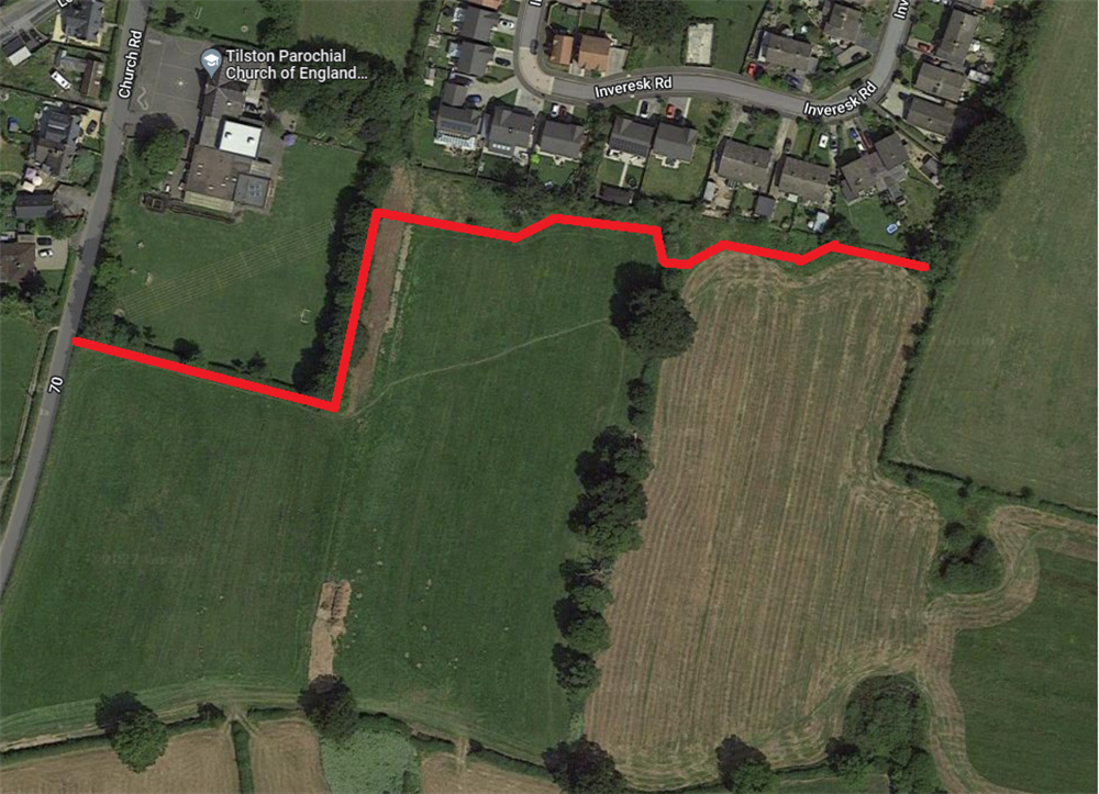 A safer footpath route to Tilston School