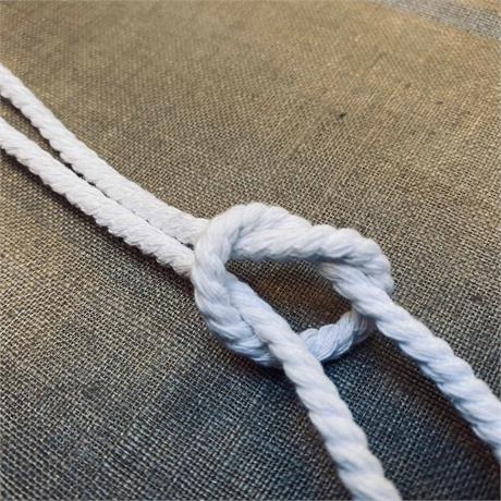 White Cotton Piping Cord - 5/6mm Image 1