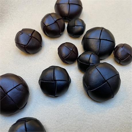 Leather Football Woven Shank Button Image 1