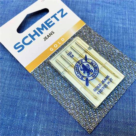 Schmetz 130/705 H-JT #100 Gold Line Jeans Machine Needles. Image 1