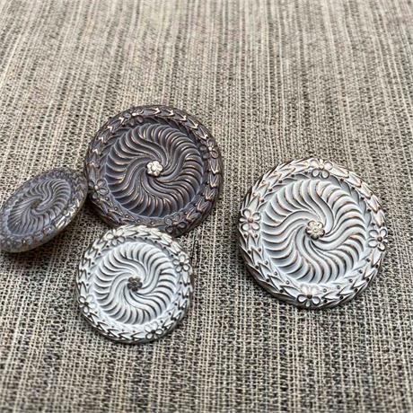 Italian Metal Fossil Shank Button Image 1