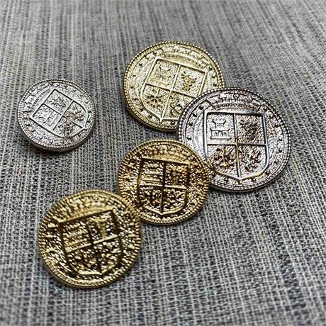 Italian Metal Shield Shank Button Image 1