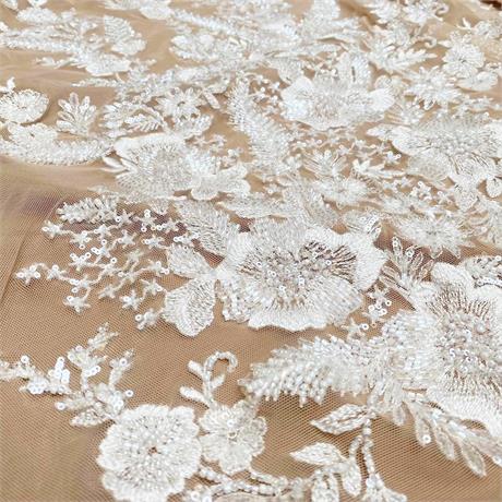 Beaded Tulle Lace, Image 1