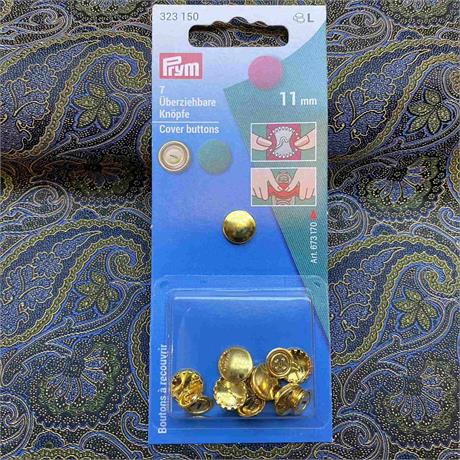 Prym 11mm Button Covering Kit On Cards Image 1