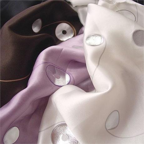 Italian Foil Printed Silk Satin Image 1