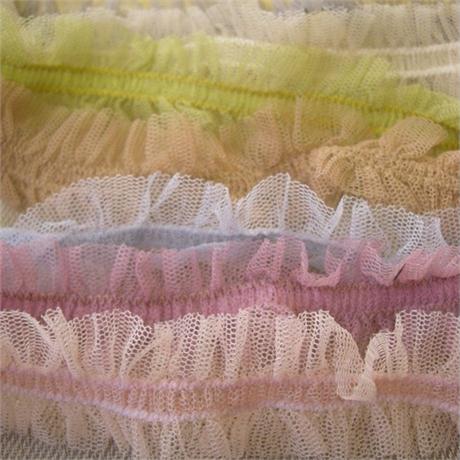 Stretch Ruched Tulle Trim Image 1