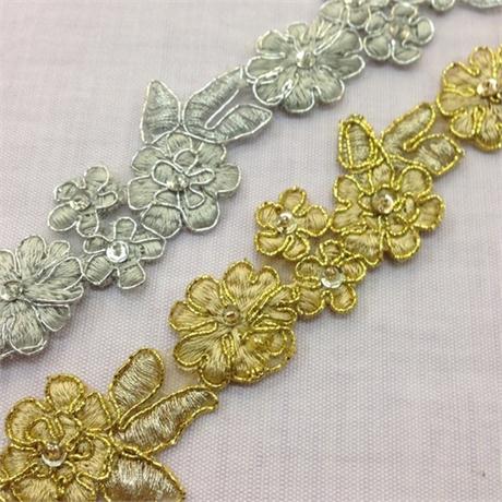 Metallic Embroidered Trim Image 1