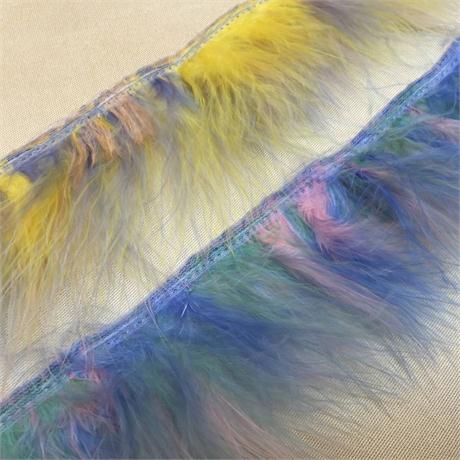 Mix Colour Marabou Fringe Image 1
