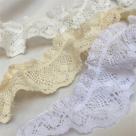 Ruched Cotton Lace Image 1