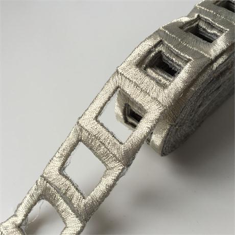 Hand Made Indian Fusible Square Trim Image 1