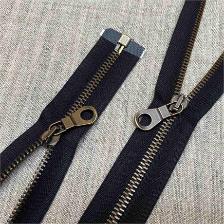 Lampo #5 Antique Brass Open End Zip   Image 1