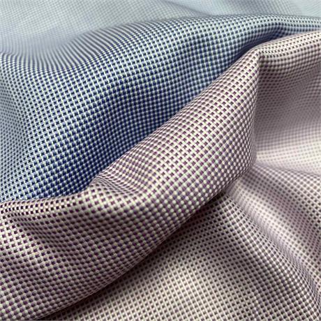 Satin Check Shirting. Image 1