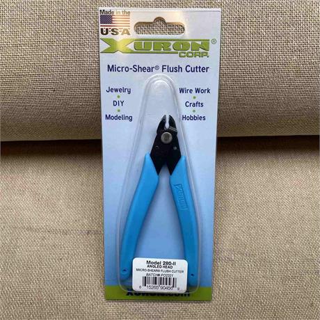 Beadsmith Angled Head Flush Cutter Micro-Shear with Xuro Rubber Grips Image 1