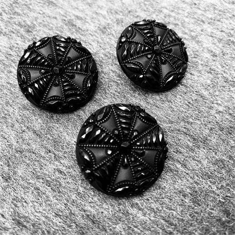 Italian Decorative Black Shank Button Image 1