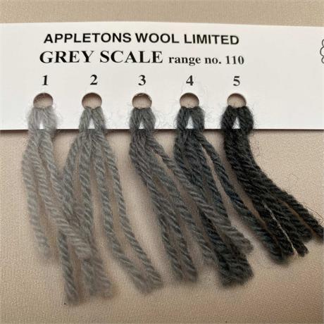 Appletons 4-ply Tapestry Wool Skein Grey Scale Image 1